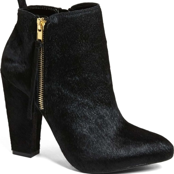 Steve Madden Leather 'Joplynn' Calf Hair Bootie - Picture 1 of 5